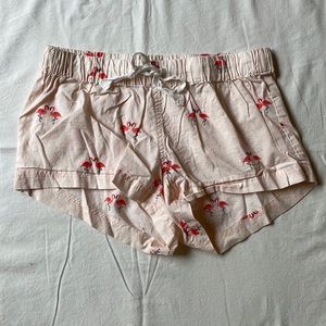 J. Crew pink flamingo pj shorts